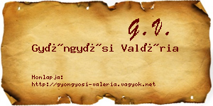 Gyöngyösi Valéria névjegykártya